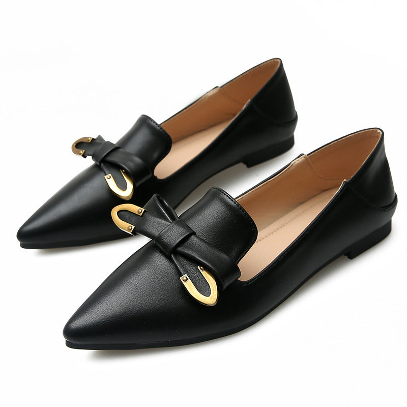 Retro Leather Flats