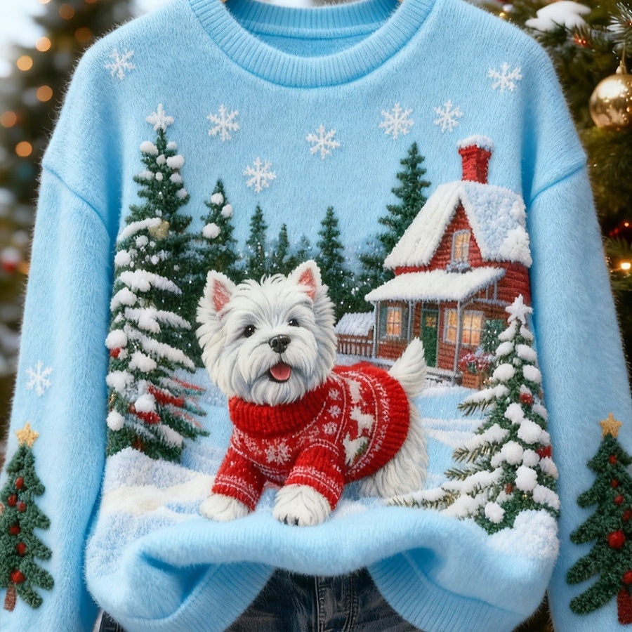Christmas Crew-neck Sweatshirt For Fallwinter