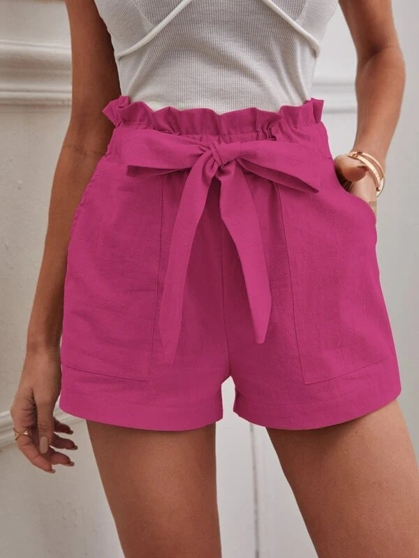 Loose Cotton And Linen Casual Wide Leg Shorts
