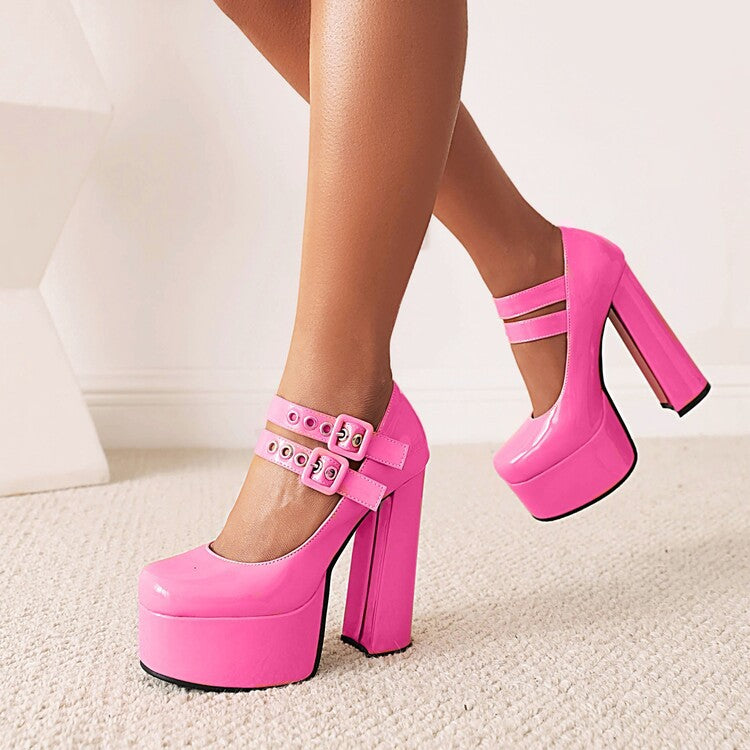 Womens Round-toe High Heels