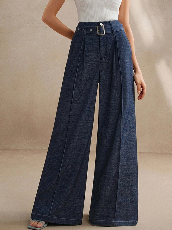 Wide-leg High Waist Jeans