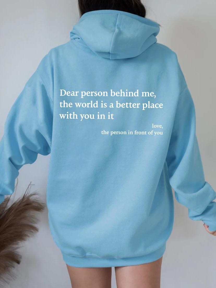 Quote Printed Hoodie