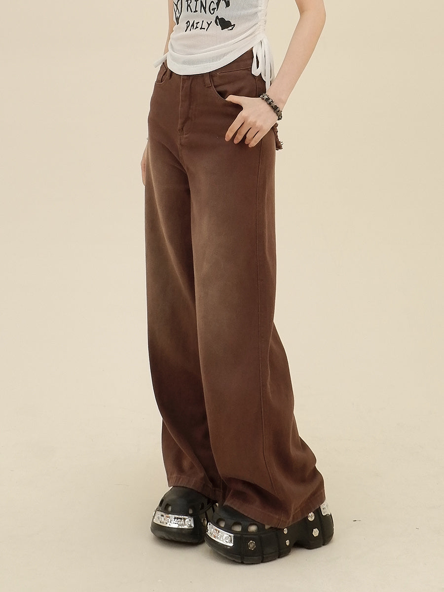 Loose Retro Wide Leg Pants