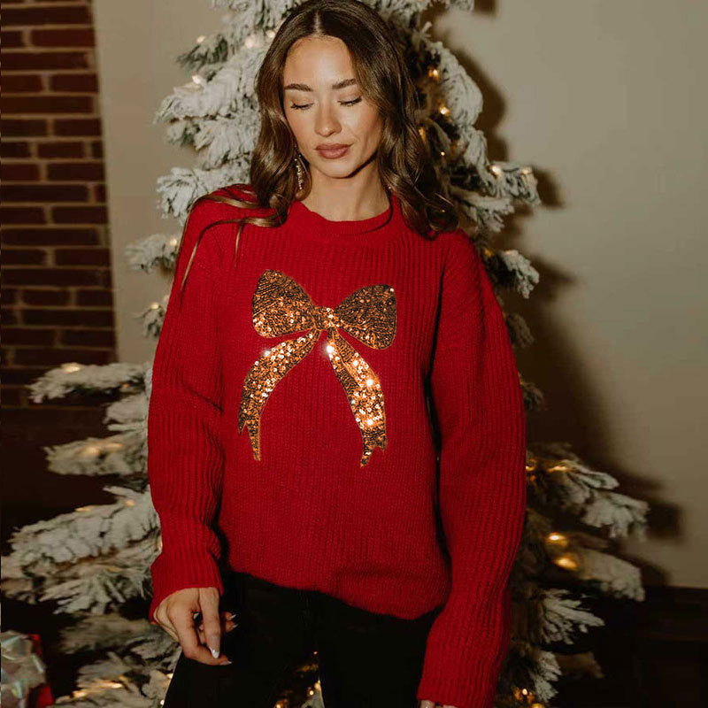 Loose-fitting Sweater With Beaded Embroidery