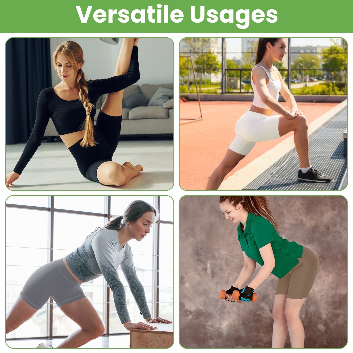 4 Sizes-5 Colors Option -- High Waist Biker Shorts