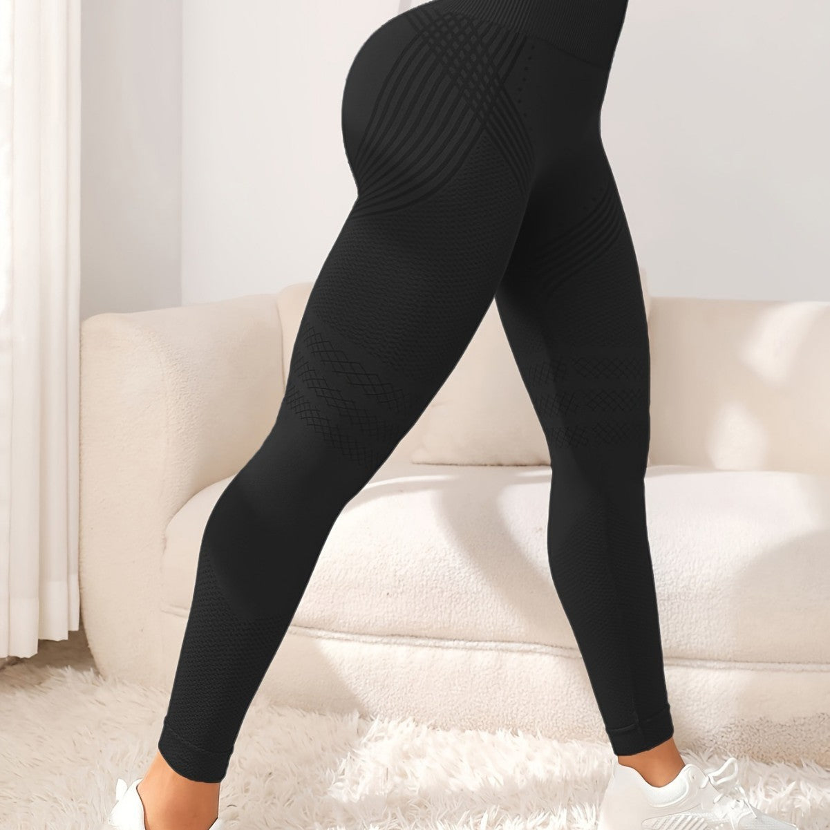 Casual High Waist Stretch Fitness Trousers