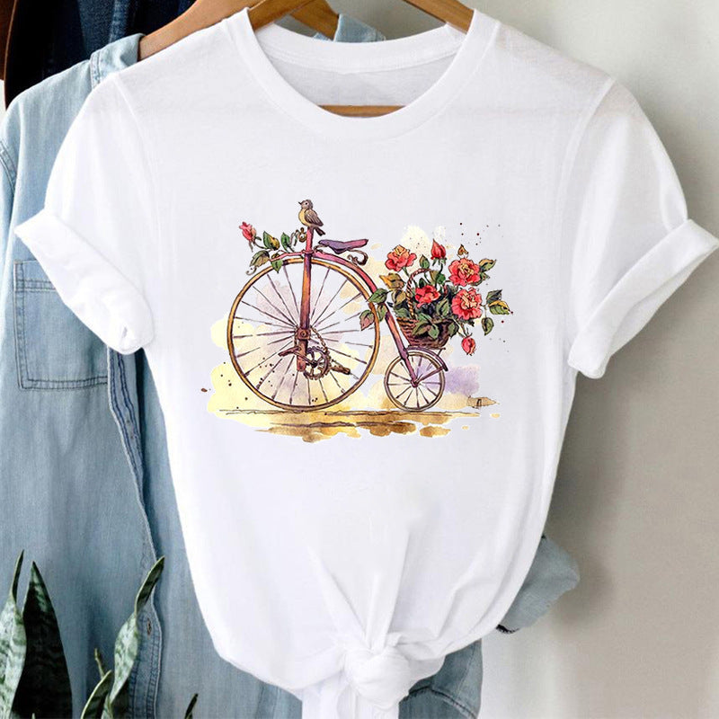 Floral Bicycle T-shirt