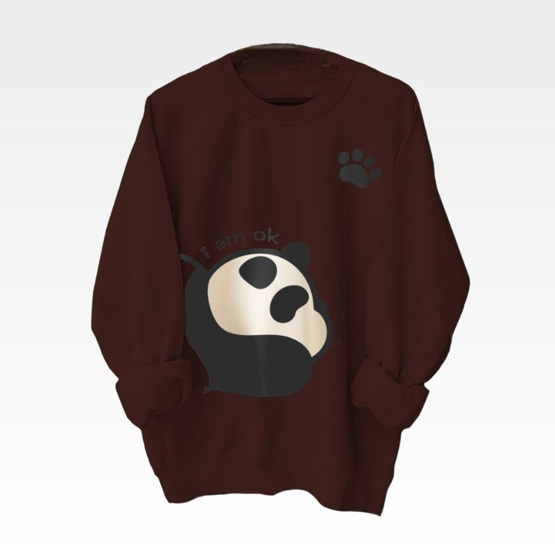 Women's Long Sleeved Panda Print