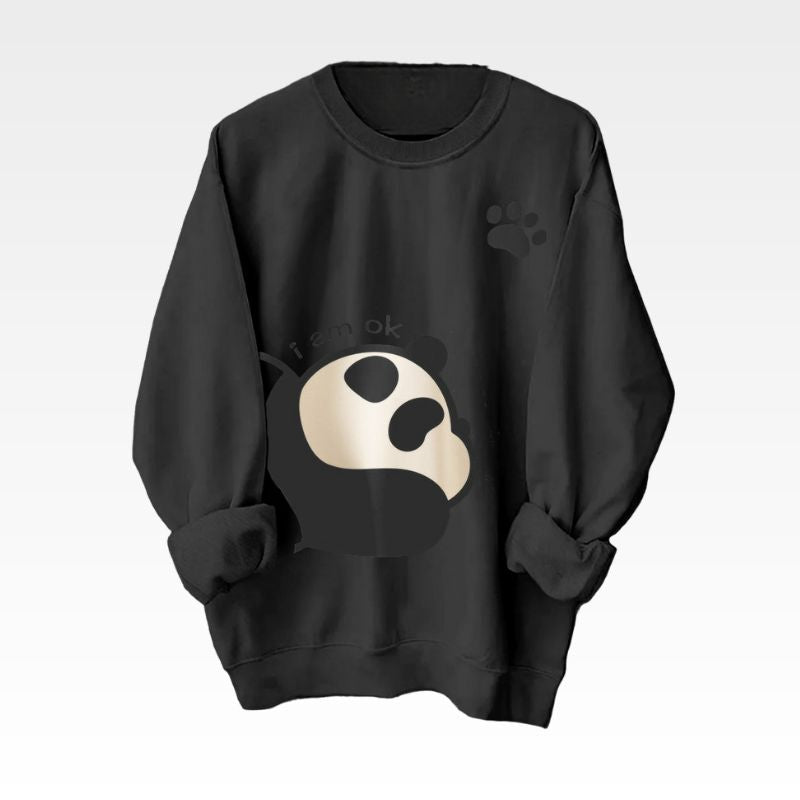 Women's Long Sleeved Panda Print