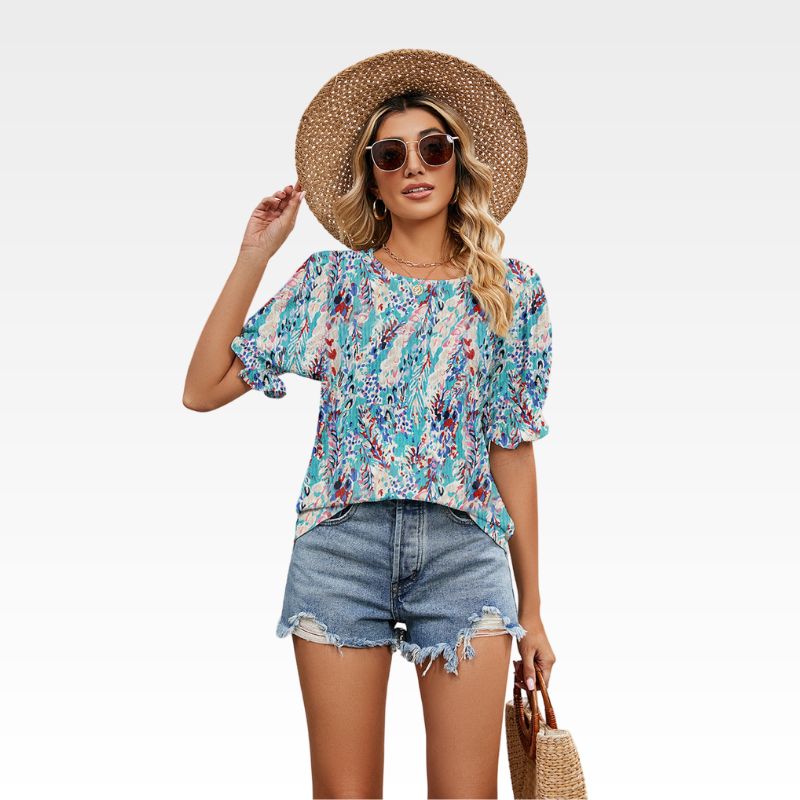 Floral All-match T-shirt