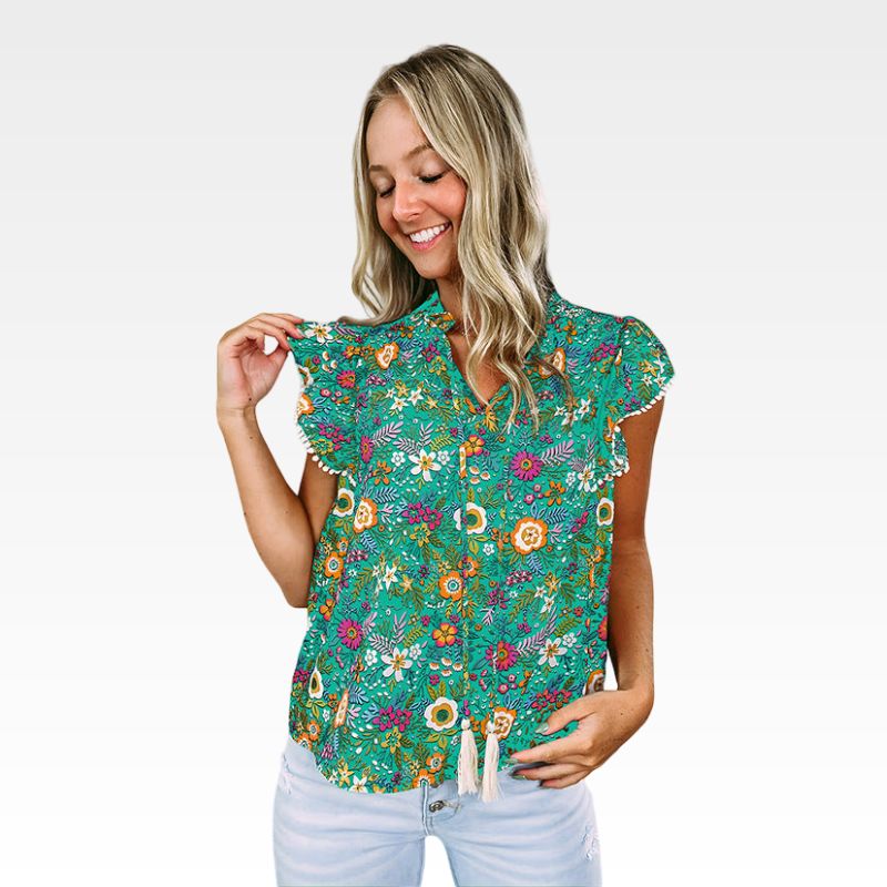 Floral Chiffon T-Shirt