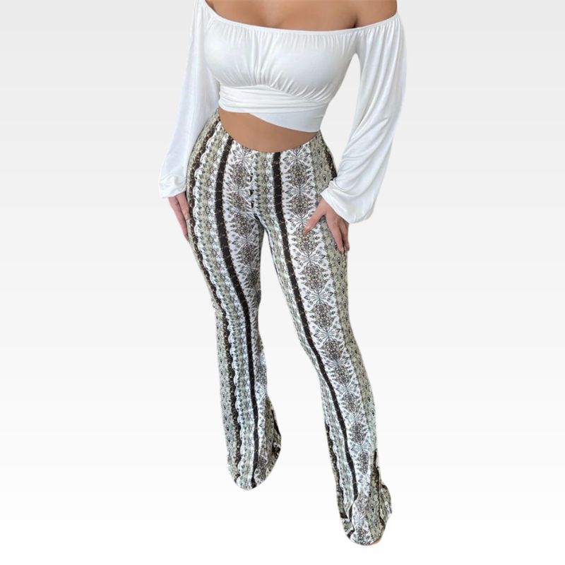 High Elastic Sexy Print Pants