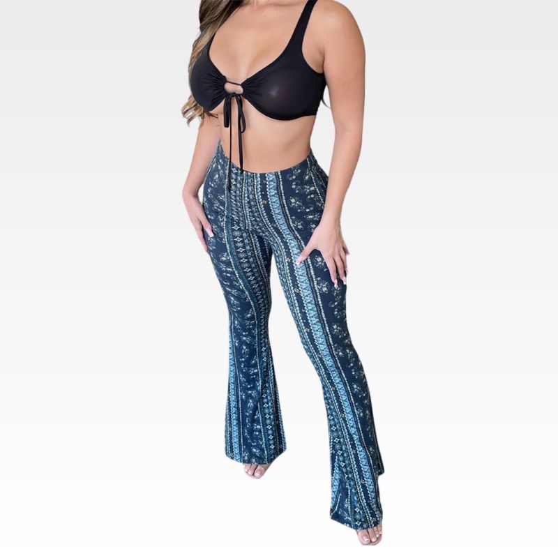 High Elastic Sexy Print Pants