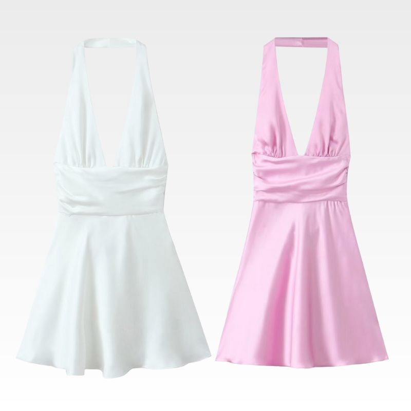 French Fashion Satin Dress