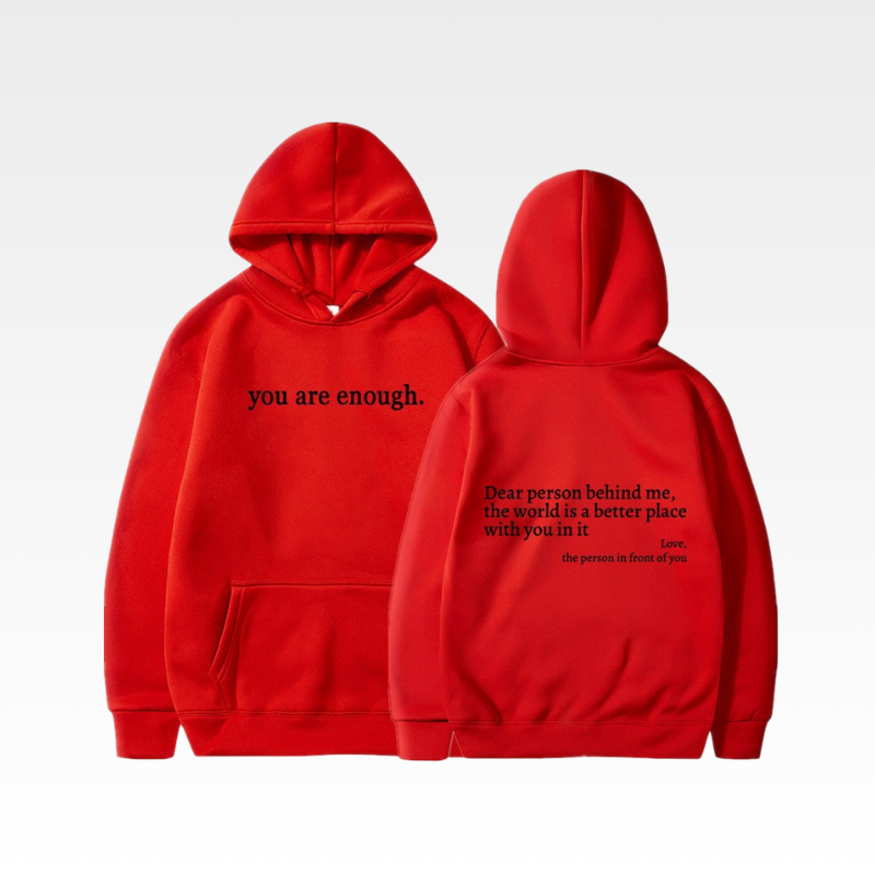 Quote Printed Hoodie