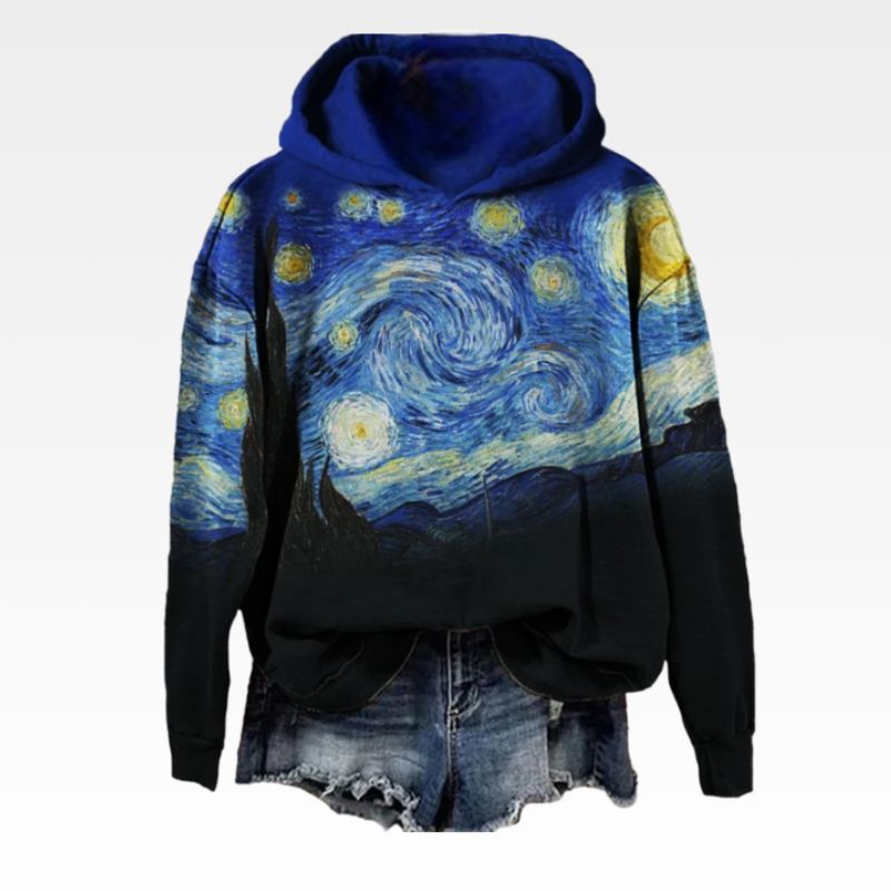 Starry Sky Printed Hoodie