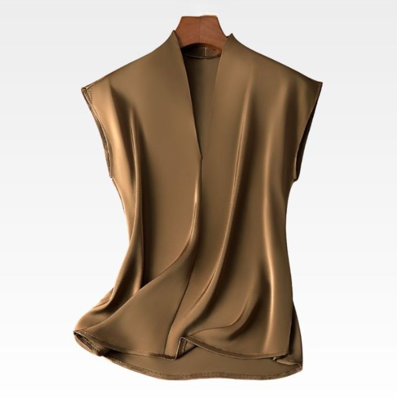 Silk Sleeveless T-shirt