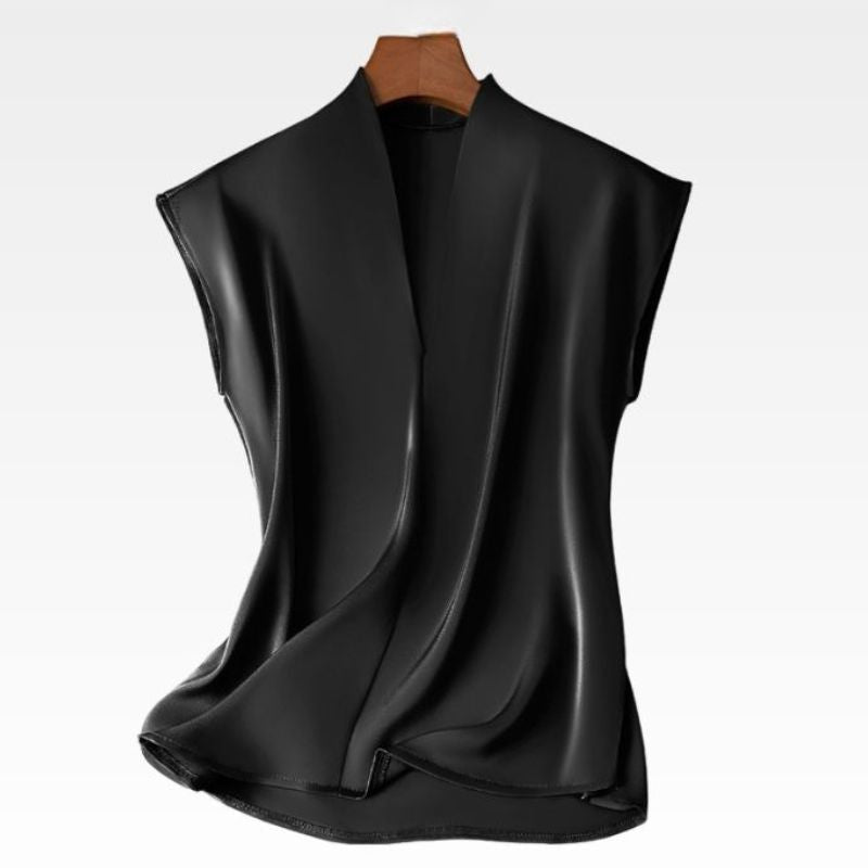 Silk Sleeveless T-shirt