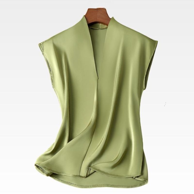 Silk Sleeveless T-shirt