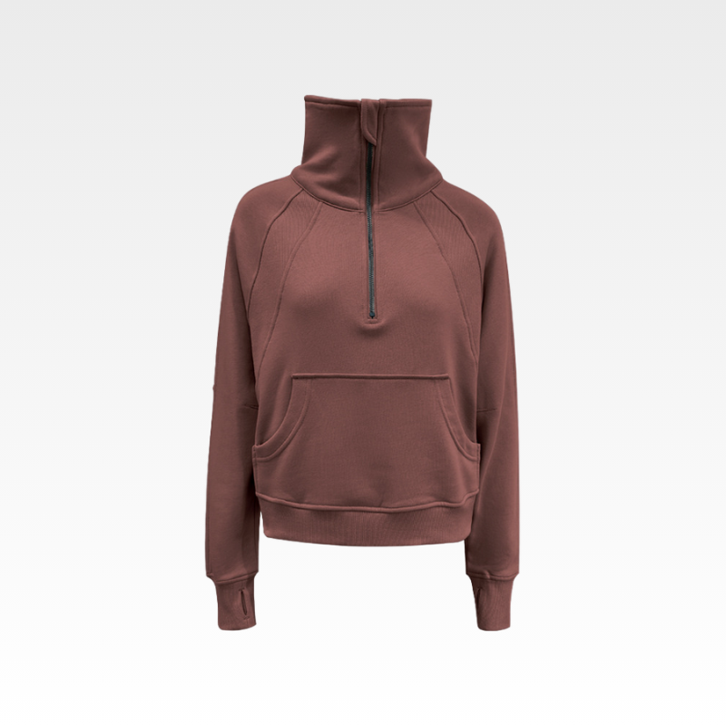 High Collar Zipper Sweater