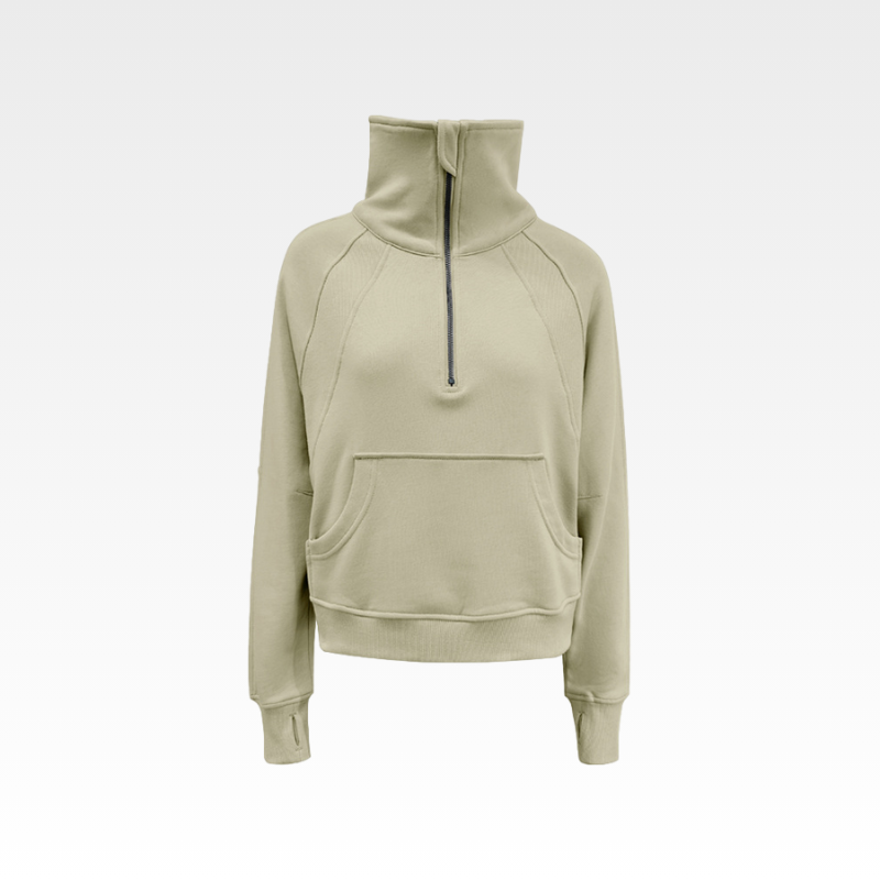 High Collar Zipper Sweater