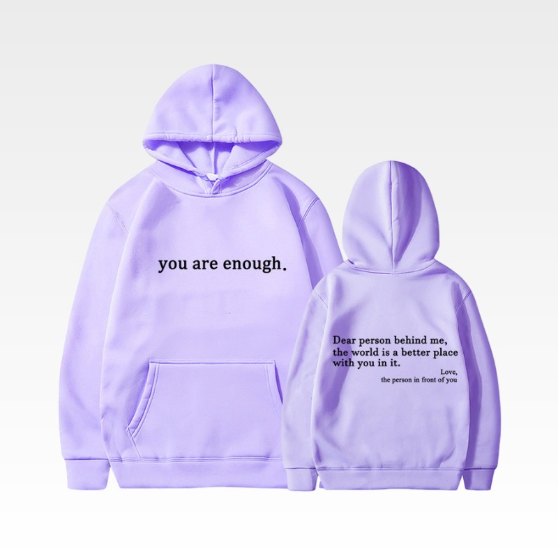 Quote Printed Hoodie