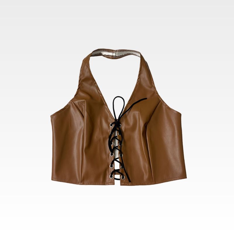 Sleek Leather Top