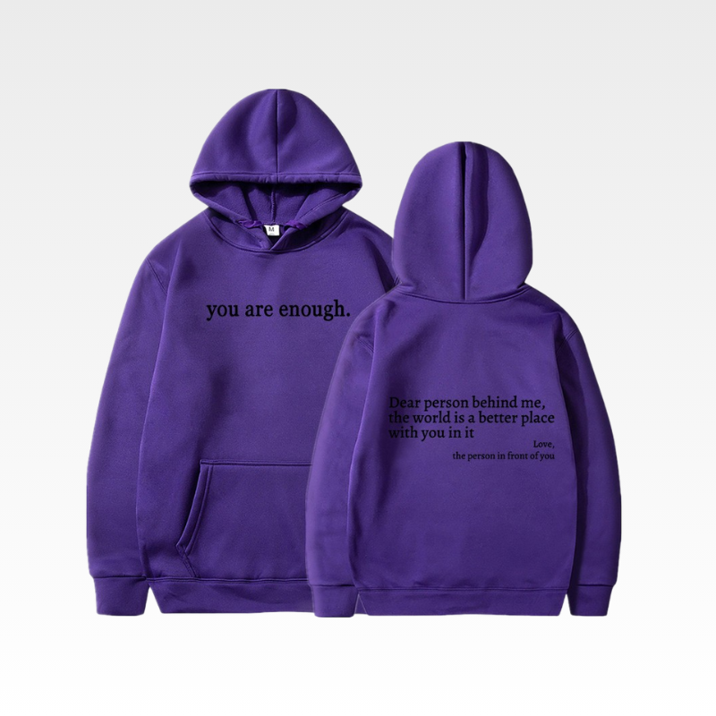 Quote Printed Hoodie