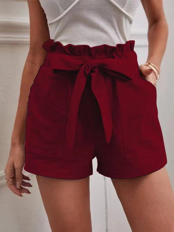 Loose Cotton And Linen Casual Wide Leg Shorts