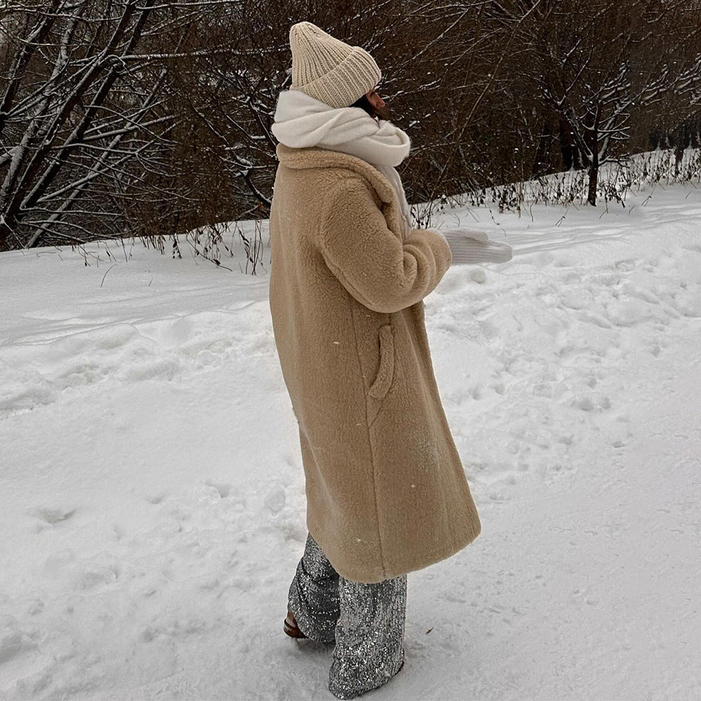 Long Button Cashmere Coat