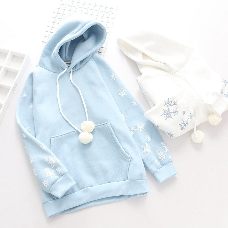 Snowflake Embroidery Hoodie