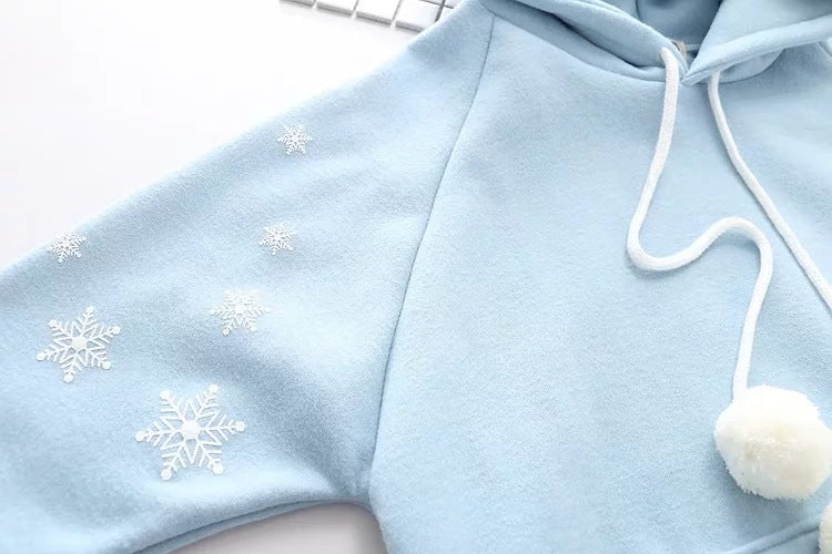 Snowflake Embroidery Hoodie