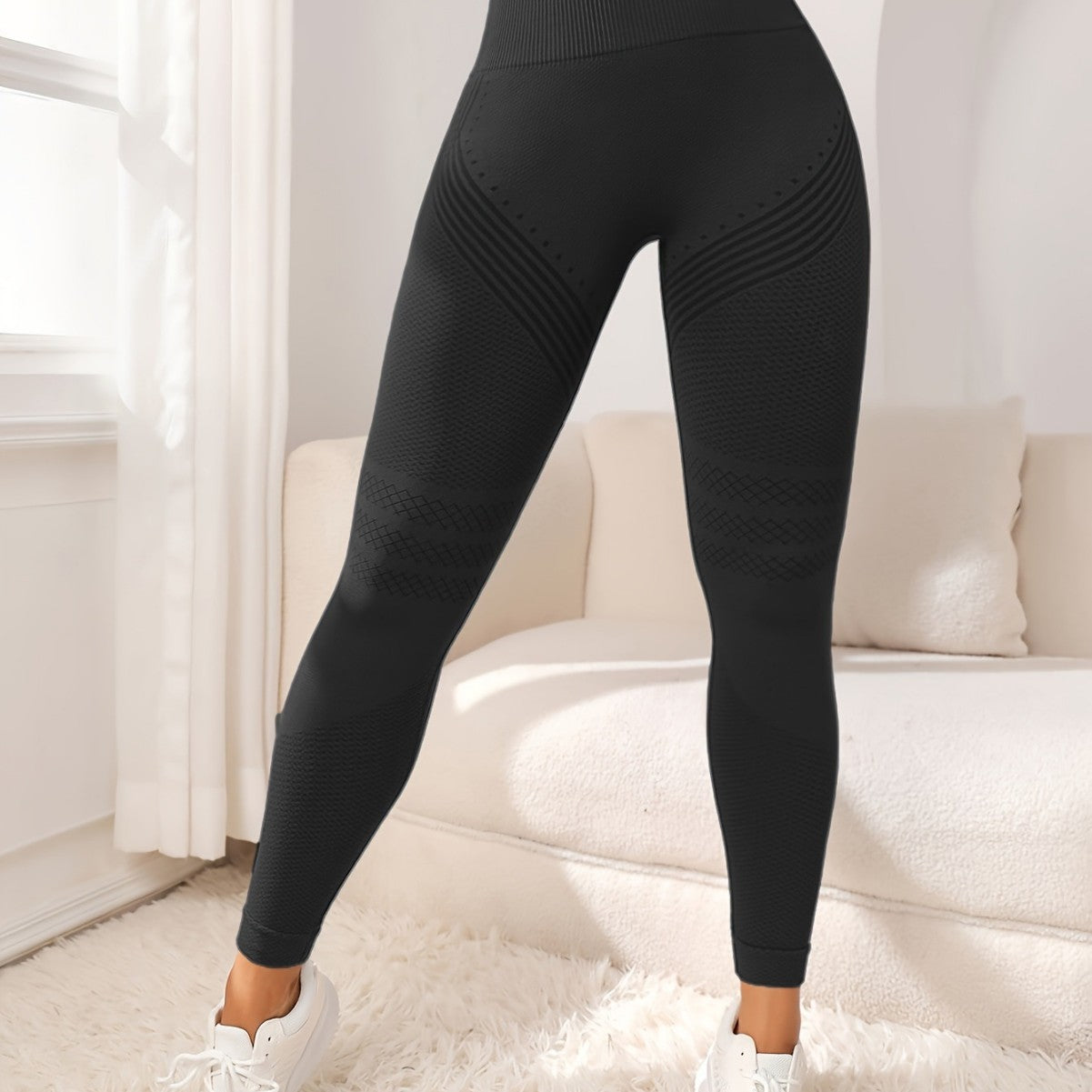 Casual High Waist Stretch Fitness Trousers