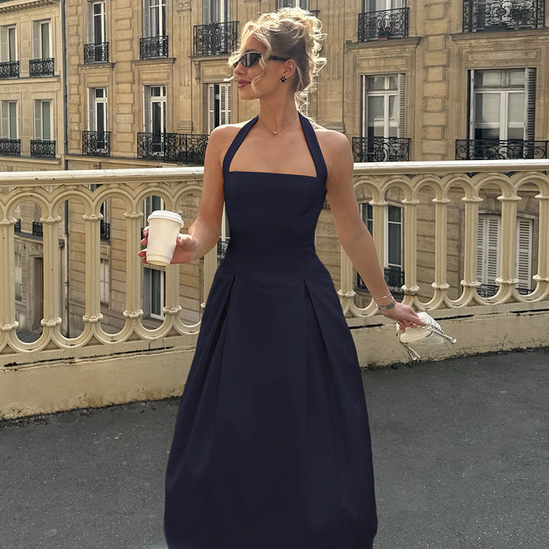 High Waist Halter Tube Top Dress